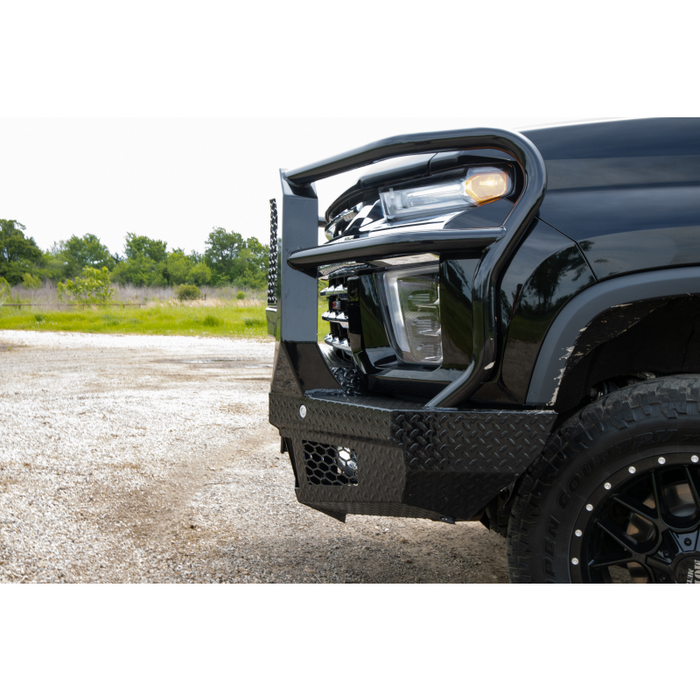 Bodyguard FT Front Extreme - Sensor Cutouts Fog Cutouts Receiver W/ Mesh Grille No Camera Harness Gloss Black Powder Coat Model JEC20BYGMN