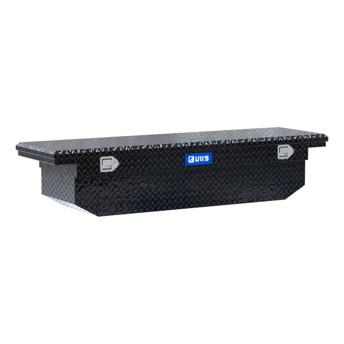 UWS 69" Angled Truck Tool  Box - Low Profile Model TBS-69-A-LP-BLK