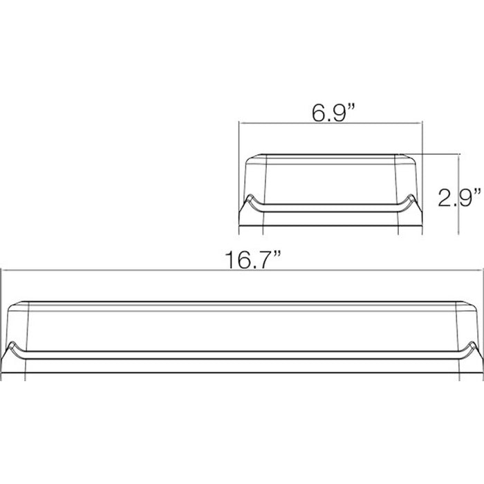 Buyers Products 16.5 Inch 18 LED Amber/Clear Mini Light Bar Model 8891092
