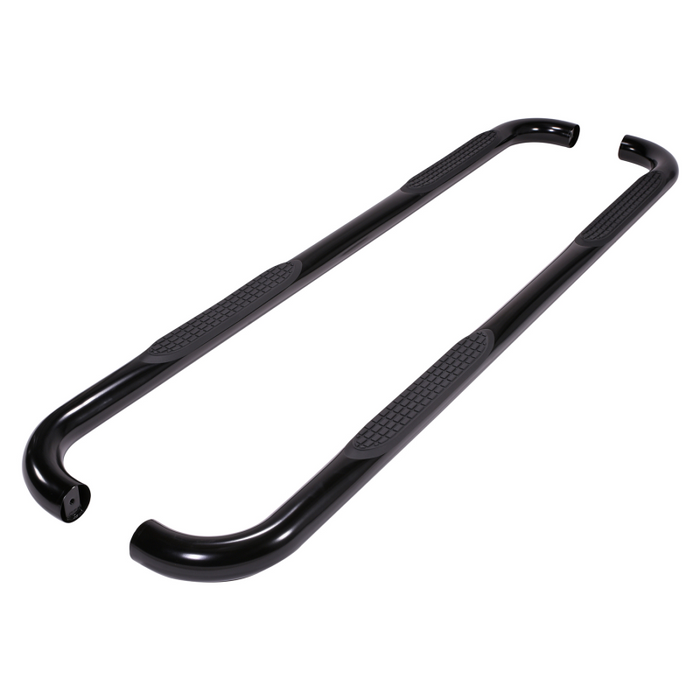 TrailFX 3" Round Bent Step Nerf Bars W/ Step Pads Powder Coat Black Steel Model 1130308093