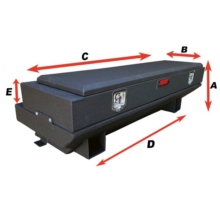 The FuelBox Tank and Tool Box Combo 40 Gallon Tonneau Cover Application Smooth Spray Liner Finish Model FTC44TMS