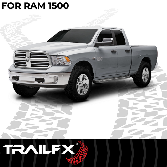 TrailFX A6 Running Boards Titanium Black Aluminum Model AL6010B
