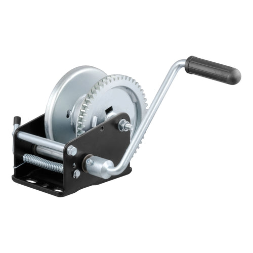 CURT Manual Hand Crank Boat Trailer Winch, 1,700 lbs Capacity, 8-Inch Handle, 5.1:1 Gear Ratio Model 29427