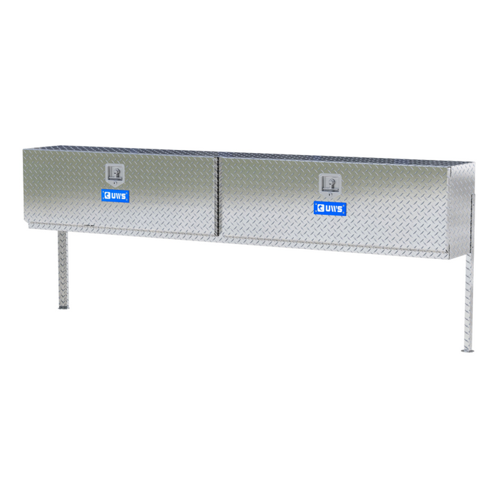 UWS Bright Aluminum 96" Double-Door Topside Truck Tool Box Model TBTS-96