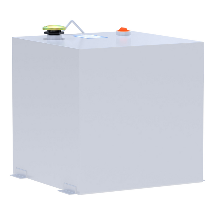 UWS White 53-Gallon Rectangle Steel Transfer Tank Model ST-53-R-W