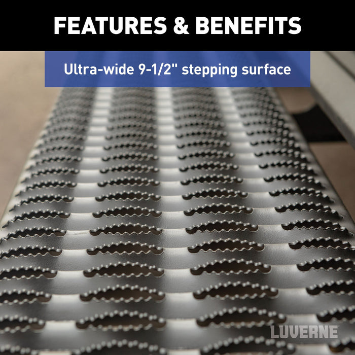 Luverne Grip Step XL 9-1/2" x 54" Steel Passenger Running Board, Select Ford E-Transit Model 495154-401817