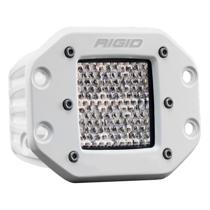 Rigid Industries D-Series PRO Light, Flood Diffused, Flush Mount, White Housing, Single Model 611513