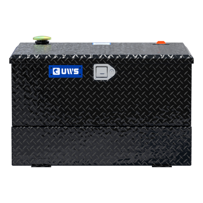UWS Gloss Black 50-Gallon Combo Aluminum Transfer Tank Model TT-50-COMBO-BLK