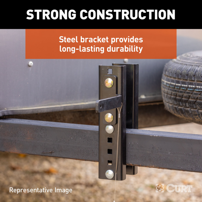 CURT HD Wheel Chock with Mounting Bracket Model 22803