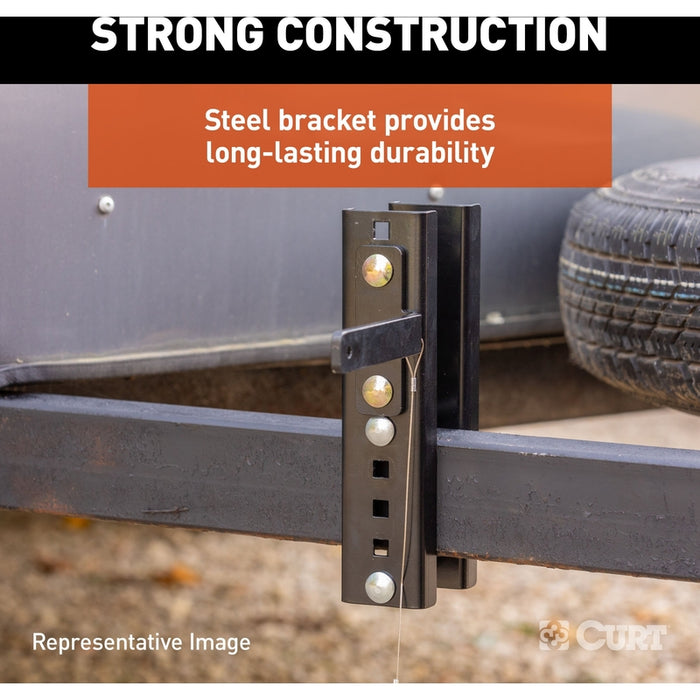 CURT HD Wheel Chock with Mounting Bracket Model 22803