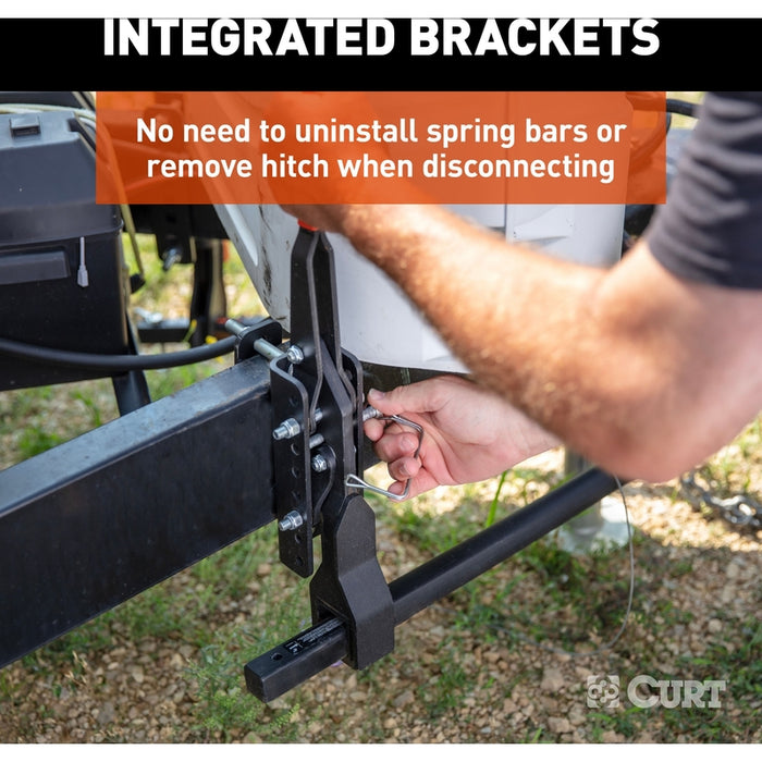 CURT TruTrack 2P Trailer-Mounted Weight Distribution Hitch with Sway Control, 8-10K Model 17510