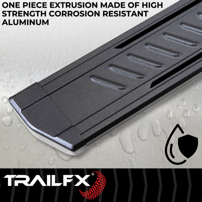 TrailFX A6 Running Boards Titanium Black Aluminum Model AL6016B