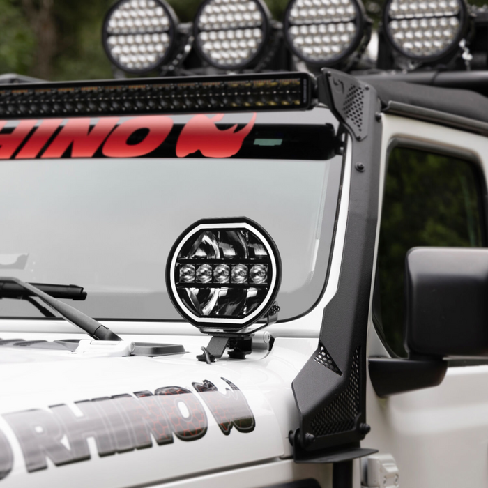 Go Rhino Blackout Series MAXLINE 7" LED Beam with Multi Daytime Running Light Model 751080711CRS