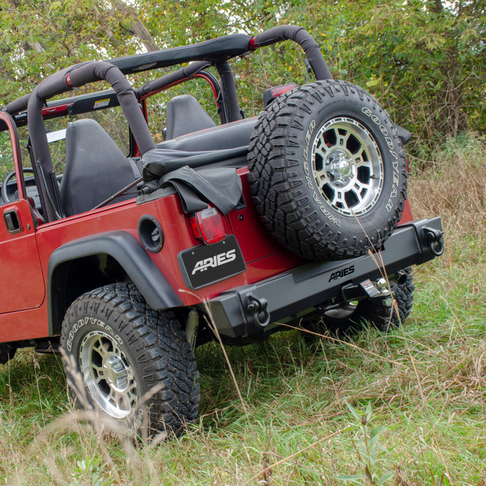 ARIES TrailCrusher Jeep Wrangler TJ Steel Rear Bumper, 9.5K Model 2157001