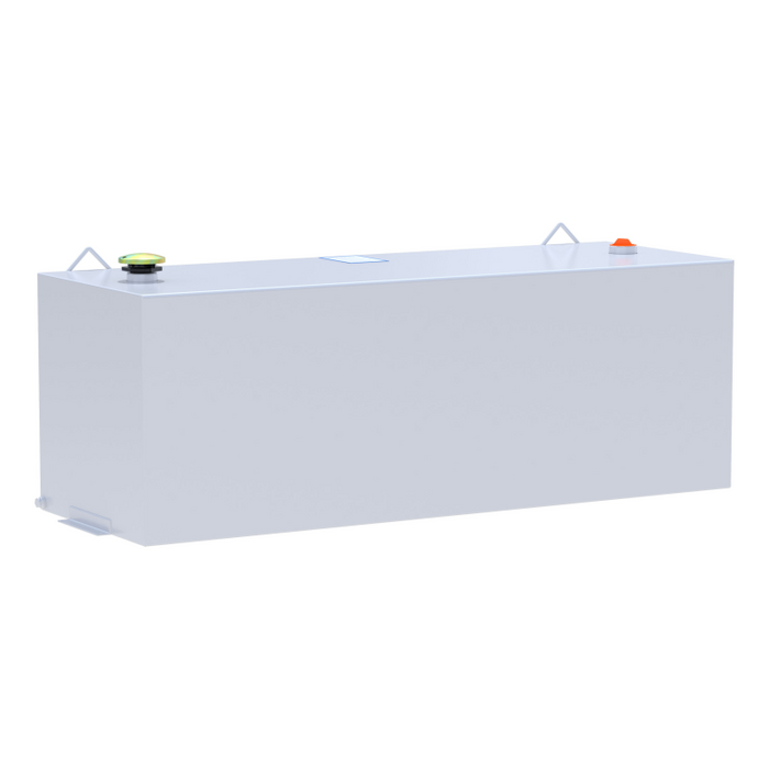 UWS White 100-Gallon Rectangle Steel Transfer Tank Model ST-100-RT-W