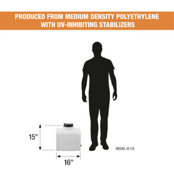 Buyers 8 Gallon Domed Storage Tank - Polyethylene 16x12x15 Inch Model 82123879