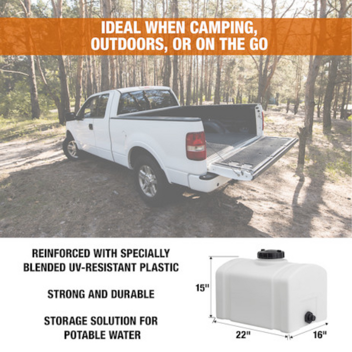 Buyers 16 Gallon Domed Storage Tank - Polyethylene 22x16x16 Inch Model 82123889