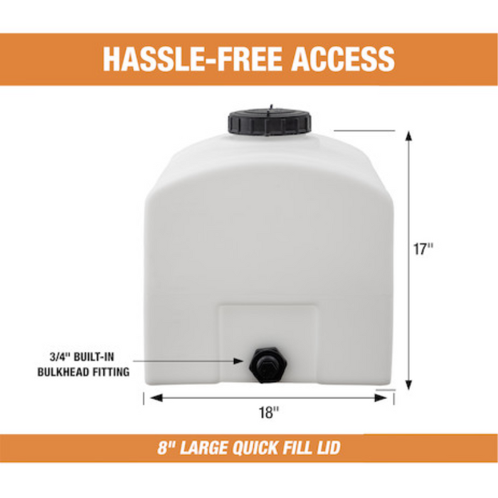 Buyers 26 Gallon Domed Storage Tank - Polyethylene 26x18x19 Inch Model 82123899