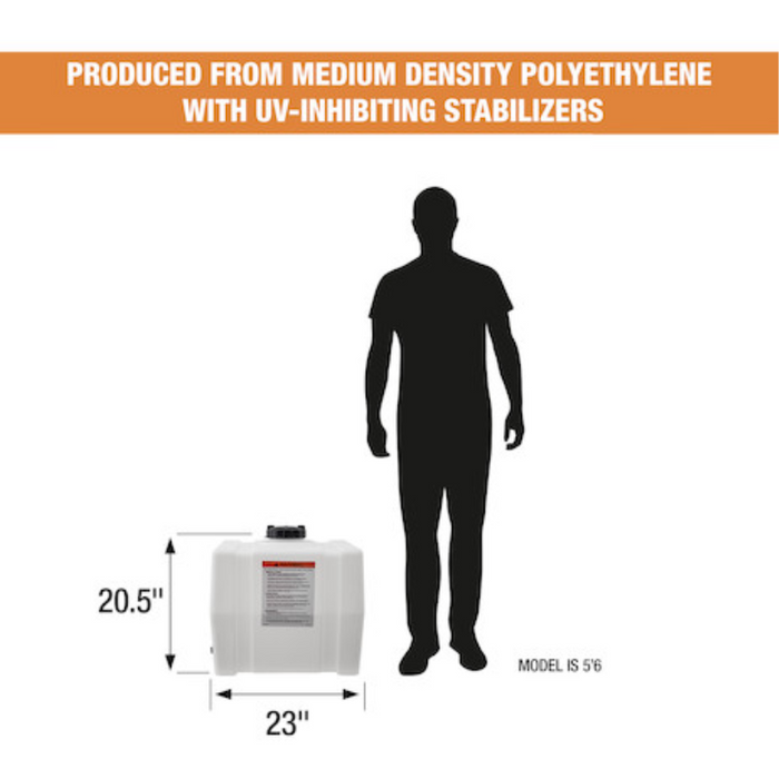 Buyers 30 Gallon Square Storage Tank -  Polyethylene 24x19x22 Inch Model 82123909