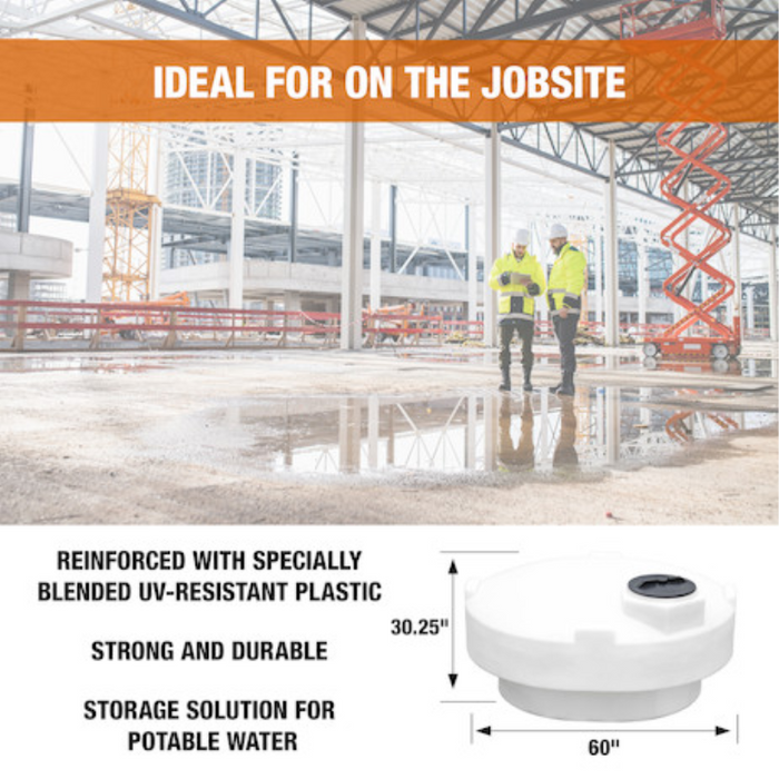 Buyers 210 Gallon Pickup Truck Storage Tank - Polyethylene 60x52.5x29.75 Inch Model 82124639