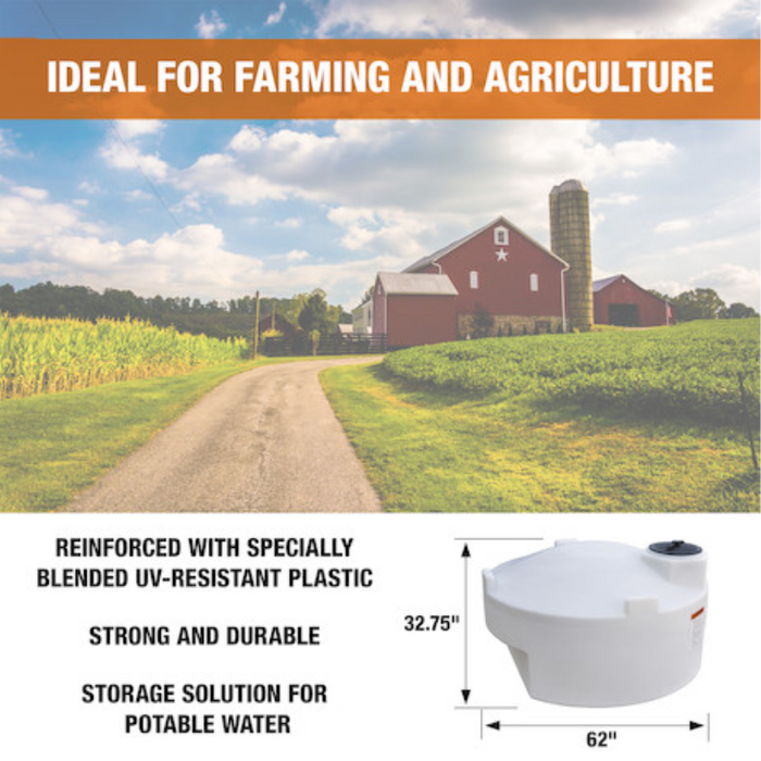 Buyers 325 Gallon Pickup Truck Storage Tank - Polyethylene 62x52.5x32.75 Inch Model 82124649