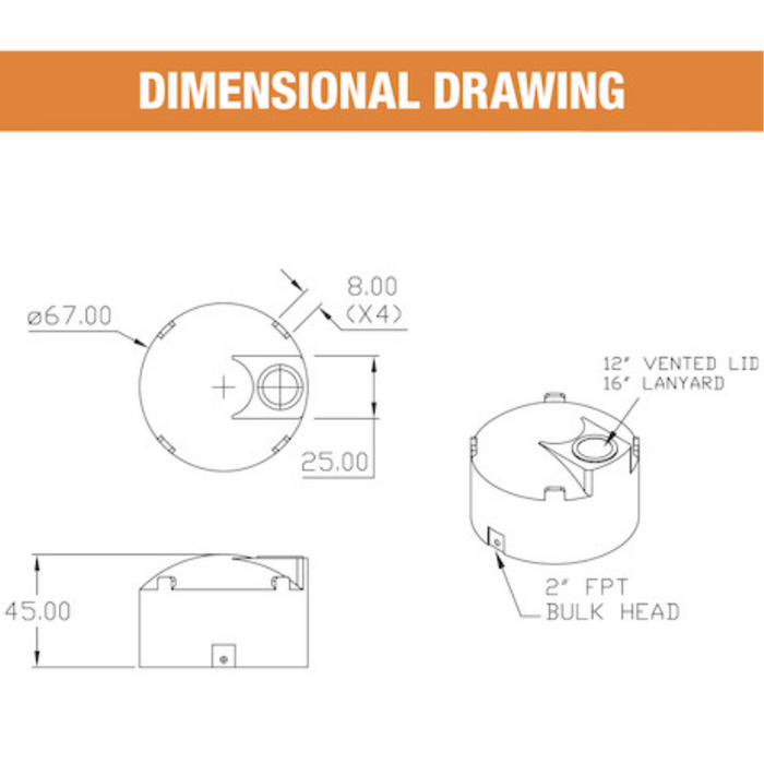 Buyers 550 Gallon Vertical Storage Tank - Polyethylene 67 X 49 Inch Model 82124749