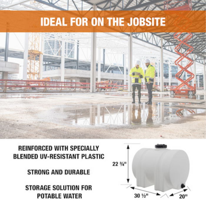 Buyers 35 Gallon Storage Tank with Legs - Polyethylene 31x20x23 Inch Model 82126189