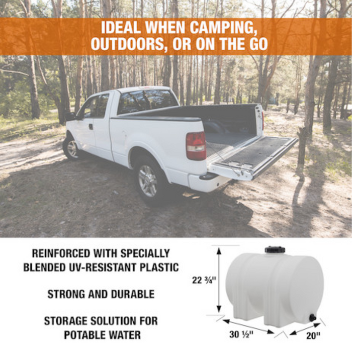 Buyers 35 Gallon Storage Tank with Legs - Polyethylene 31x20x23 Inch Model 82126189