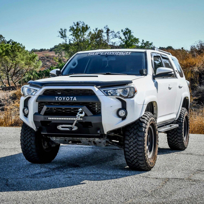 Westin Pro-Series Winch Mount Front Bumper With Angular Bull Bar Textured Black Model 58-411155ABK