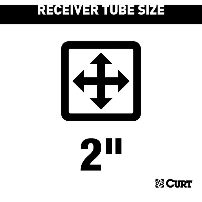 CURT Class 3 Trailer Hitch, 2-In Receiver, Concealed Main Body, Fits Select Jeep Grand Cherokee ZJ Model 13048