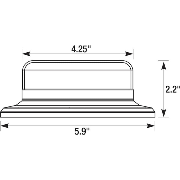 Buyers Products 6 Inch by 2 Inch LED Beacon with Blunt Cut Leads Model SL551ALP