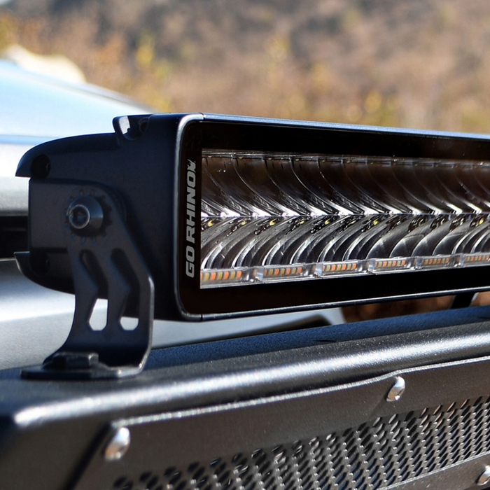 Go Rhino Blackout Series DOUBLELINE 30" Double Row Light Bar w/Amber LEDs Model 753003012CDS