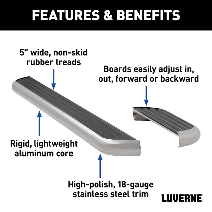 Luverne MegaStep 6-1/2" x 36" 100" Aluminum Running Boards Select Ram ProMaster Model 575100-571477