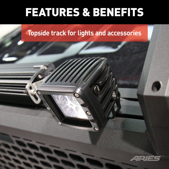 ARIES AdvantEDGE Black Aluminum Headache Rack, Fits Select Ford F-250, F-350 Super Duty Model 1110103