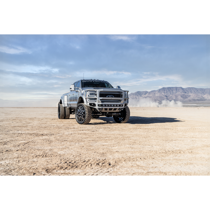 Bodyguard Freedom Front Extreme Non-Winch W/O Sensor Cutouts W/ Mesh Grille With Camera Harness Bare Metal Model NEF23DNBMH