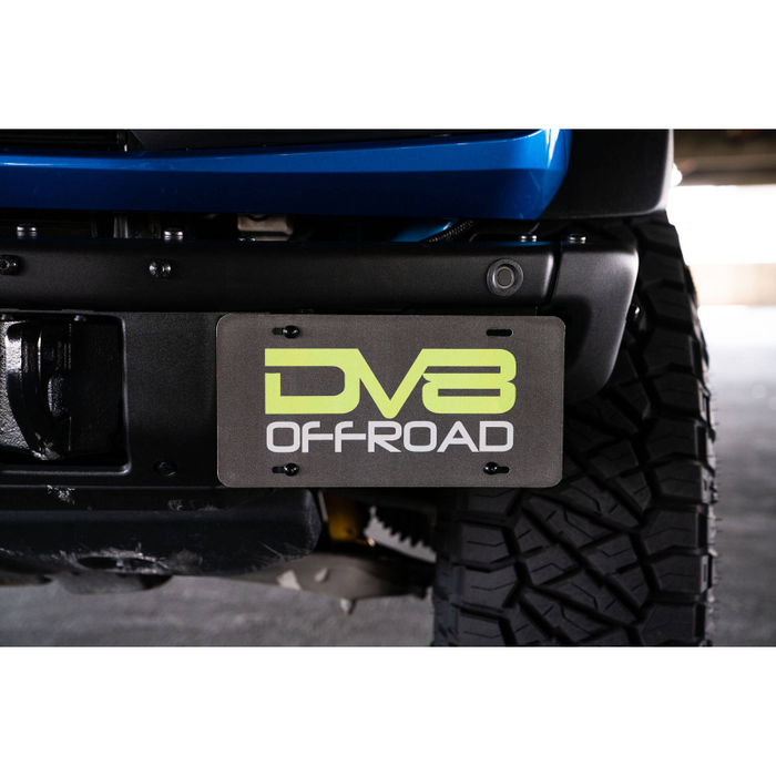 DV8 Offroad 2021-2026 Ford Bronco Factory Front Bumper License Relocation Bracket Model LPBR-02