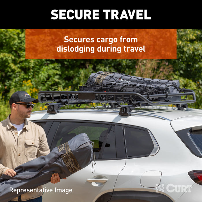 CURT 64" x 36" Elastic Cargo Net for Roof Basket Model 18219