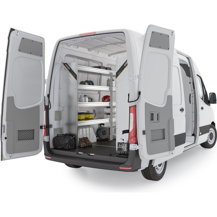 Ranger Design Aluminum Van Shelving Package for Mercedes Sprinter High Roof 144" Wheelbase Model DHS-27