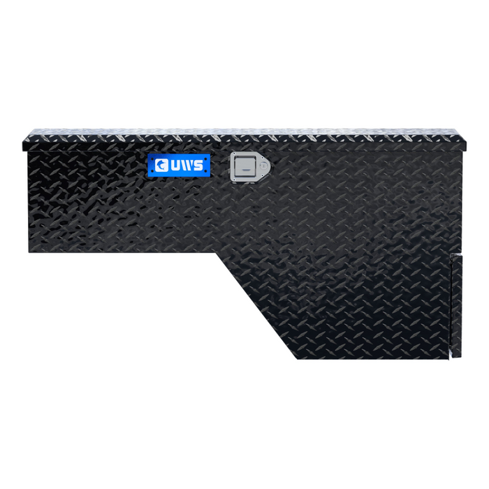 UWS Gloss Black Aluminum 48" Driver-Side Wheel Well Tool Box Model FW-48-DS-D-BLK