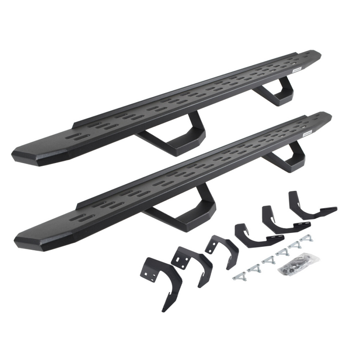 Go Rhino RB30 Running Boards with Mounting Brackets With 2 Pairs Drop Steps Kit Model 6962998020PC