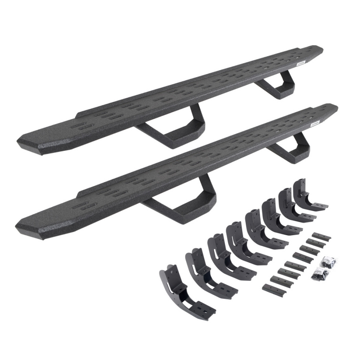 Go Rhino RB30 Running Boards with Mounting Brackets With 2 Pairs Drop Steps Kit Model 6960488020T