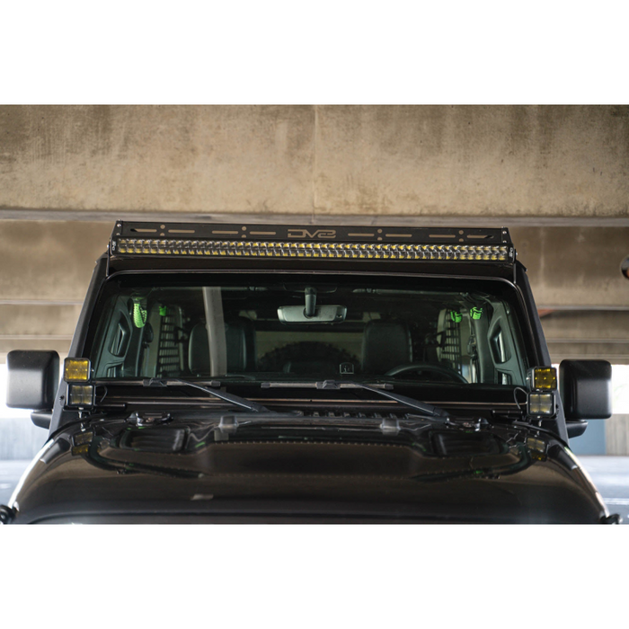 DV8 Offroad 2018-2026 Jeep Gladiator JT Wrangler JL JLU A-Pillar Dual Light Pod Mounts Model LBJL-11