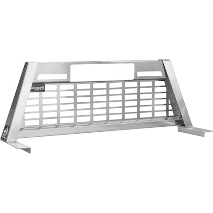 Buyers Products 20.20-inch Tall Gloss White Aluminum GuardDogg Pickup Truck Headache Rack Bundle with Mounting Brackets 851306
