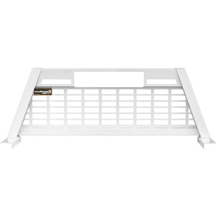 Buyers Products 20.20-inch Tall Gloss White Aluminum GuardDogg Pickup Truck Headache Rack Bundle with Mounting Brackets 851306