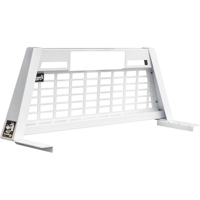 Buyers Products 20.20-inch Tall Gloss White Aluminum GuardDogg Pickup Truck Headache Rack Bundle with Mounting Brackets 851306