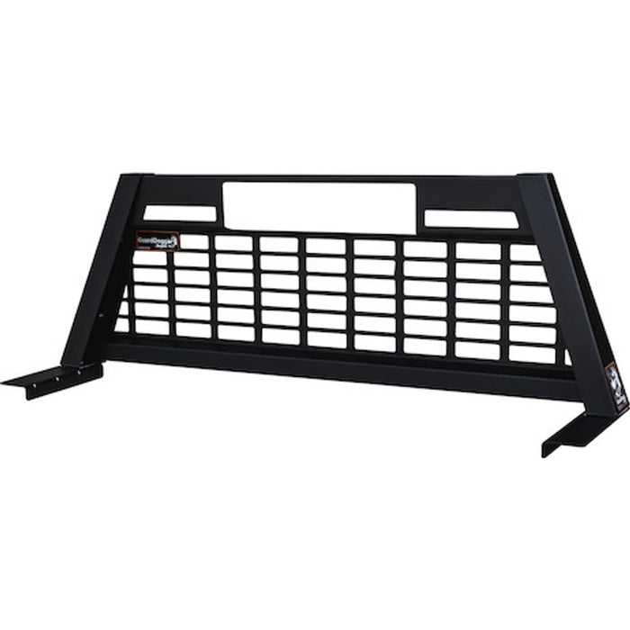 Buyers Products 23.50-inch Tall Matte Black Aluminum GuardDogg Pickup Truck Headache Rack Bundle with Mounting Brackets 851565