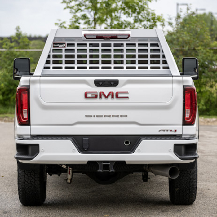 Buyers Products 25.00-inch Tall Gloss White Heavy-Duty Steel GuardDogg Pickup Truck Headache Rack Bundle with Mounting Brackets Model 851605