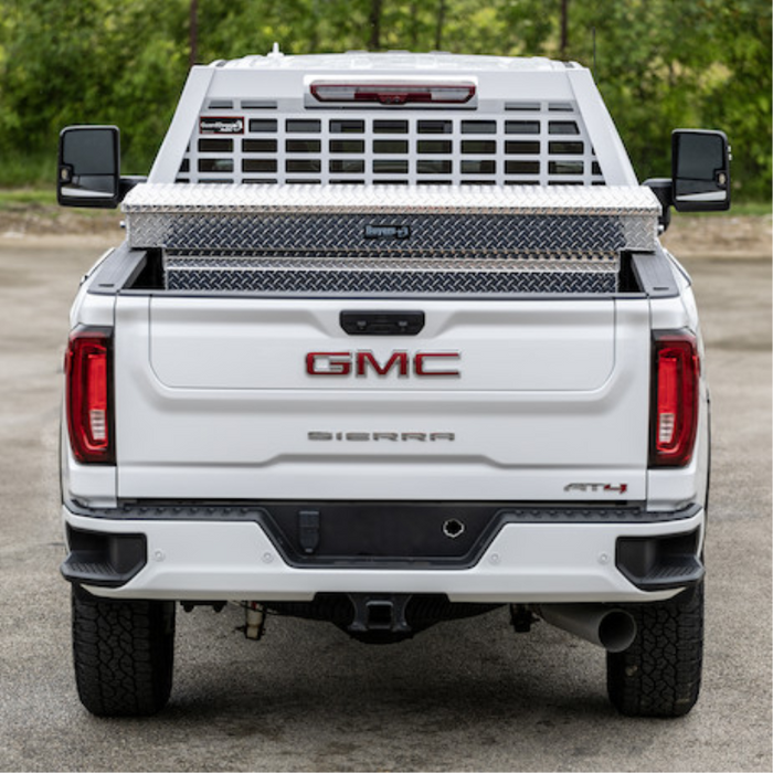 Buyers Products 25.00-inch Tall Gloss White Heavy-Duty Steel GuardDogg Pickup Truck Headache Rack Bundle with Mounting Brackets Model 851605