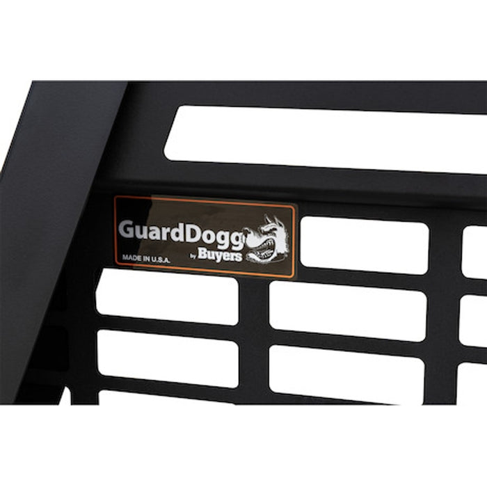 Buyers Products 25.00-Inch Tall Matte Black Aluminum GuardDogg Pickup Truck Headache Rack Bundle with Mounting Brackets 851665