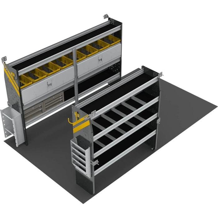 Ranger Design Electrician Van Shelving Package for 10' Box Truck - Enclosed Trailer Model BTS-11